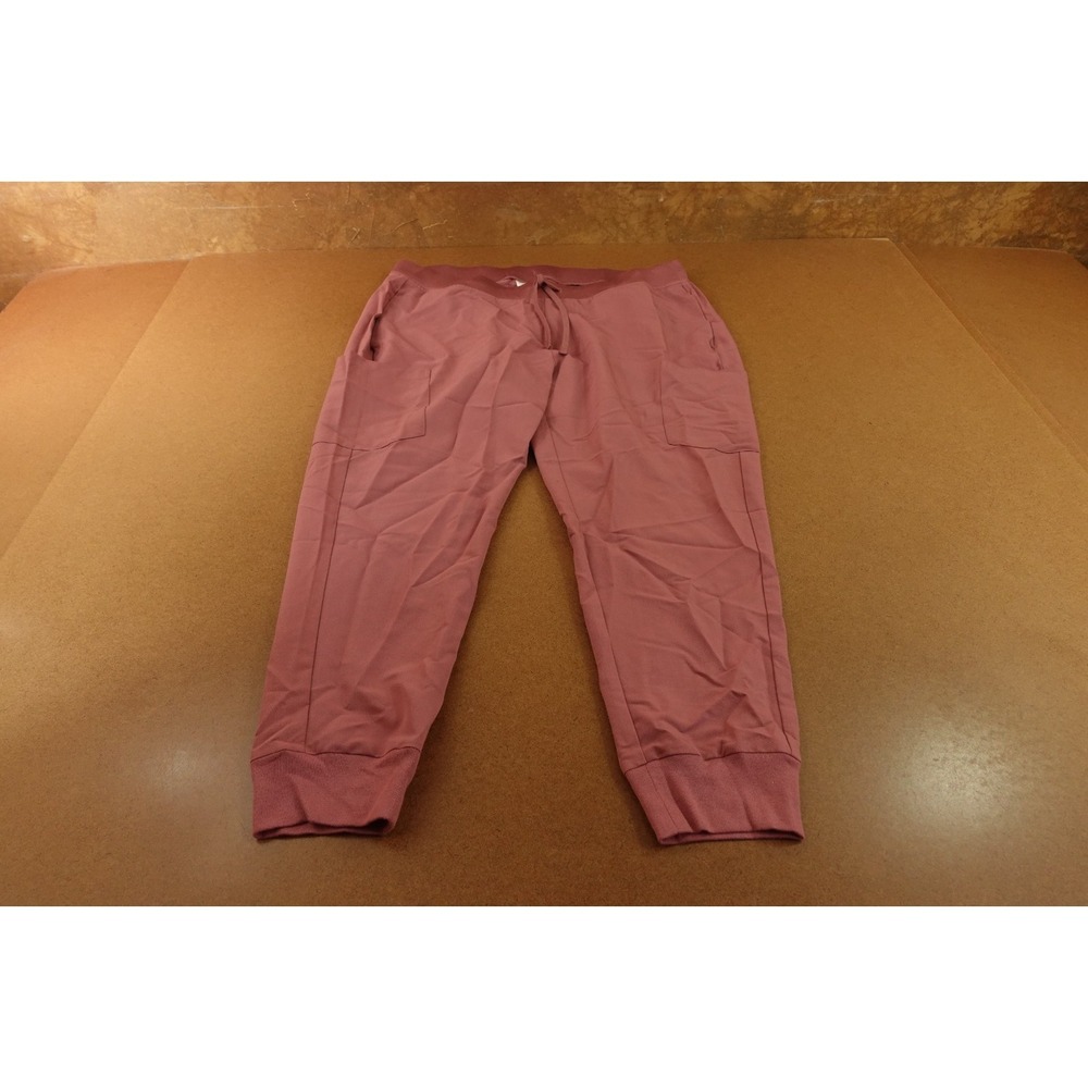 Mandala Womens XL Petite Mauve Drawstring Pocketed Jogger Scrub Pants NWT